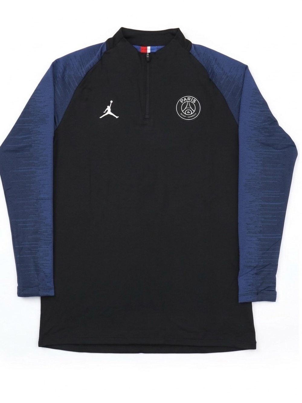 Nike Black and Navy Long Sleeve Quarter-Zip Pullover